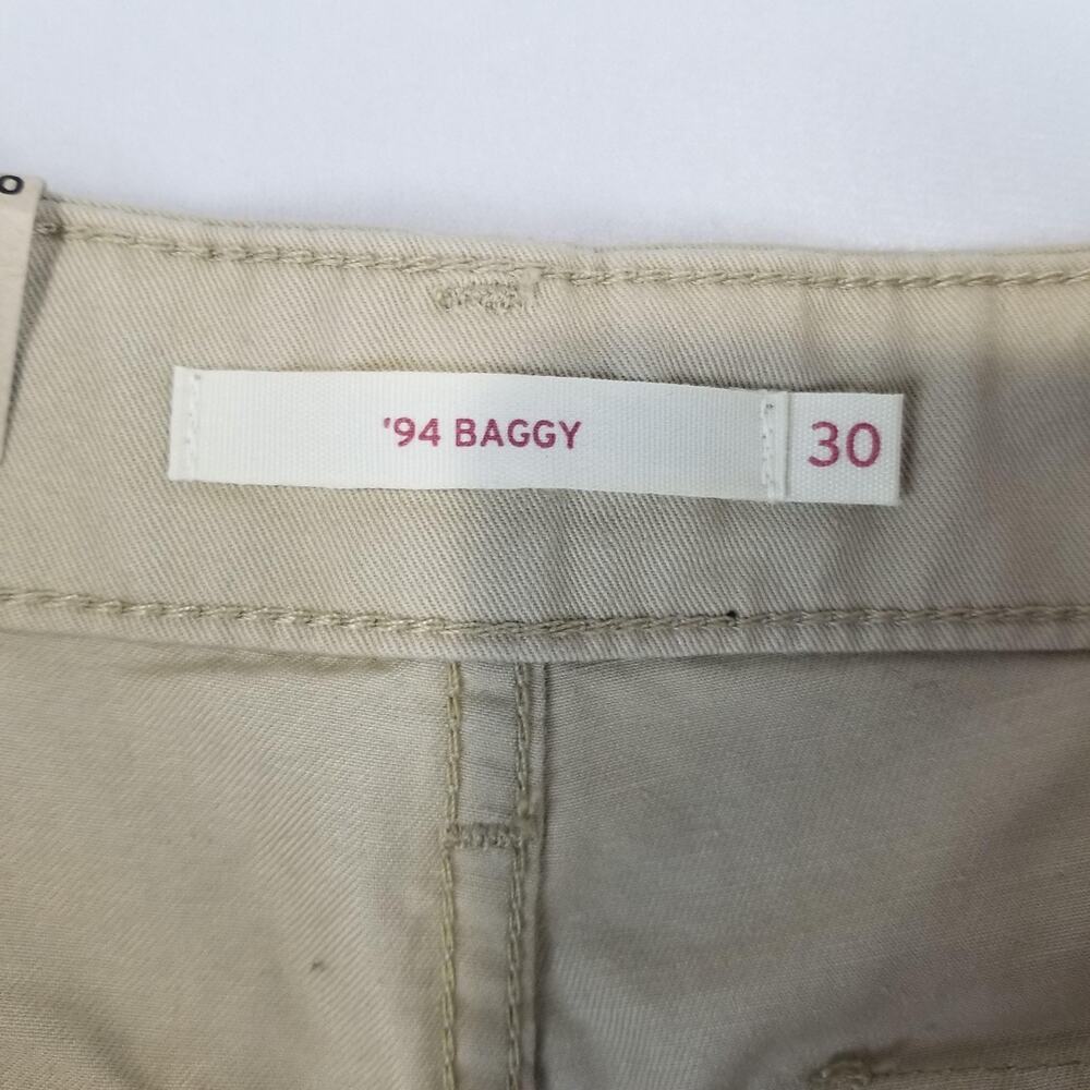 Levi's 94 Baggy Cargo Pants Women's 30x30 Loose Adjustable Hem Utility NWT Tan - Picture 4 of 14